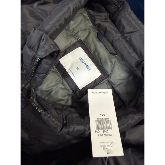 Old Navy Men’s Black Lightweight Puffer Jacket size XXL - Picture 3 of 4